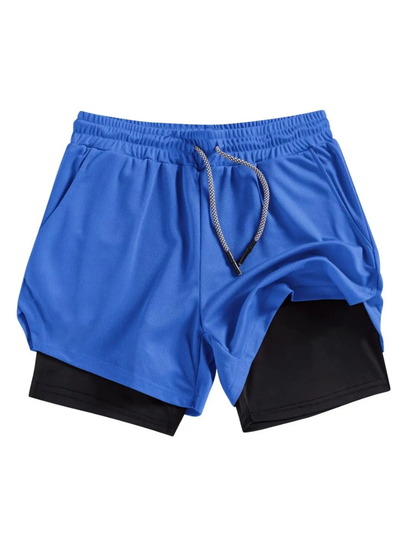 Summer Men Shorts Funny Graphic Print Running Fitness Gym Training Sport Shorts Quick Dry Workout Jogging Double Deck Shorts Man