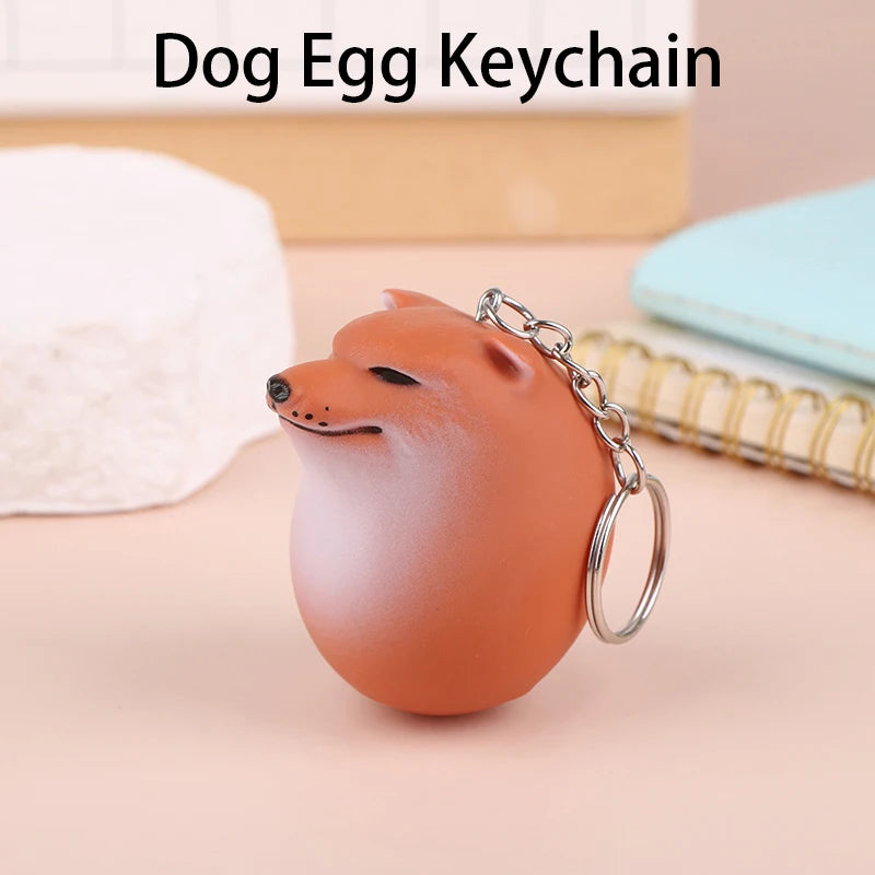 Creative Shiba Inu Realistic Egg Shape PVC Desk Decor Dog & Egg Union Decorations For Home Offices Fun Christmas Gifts