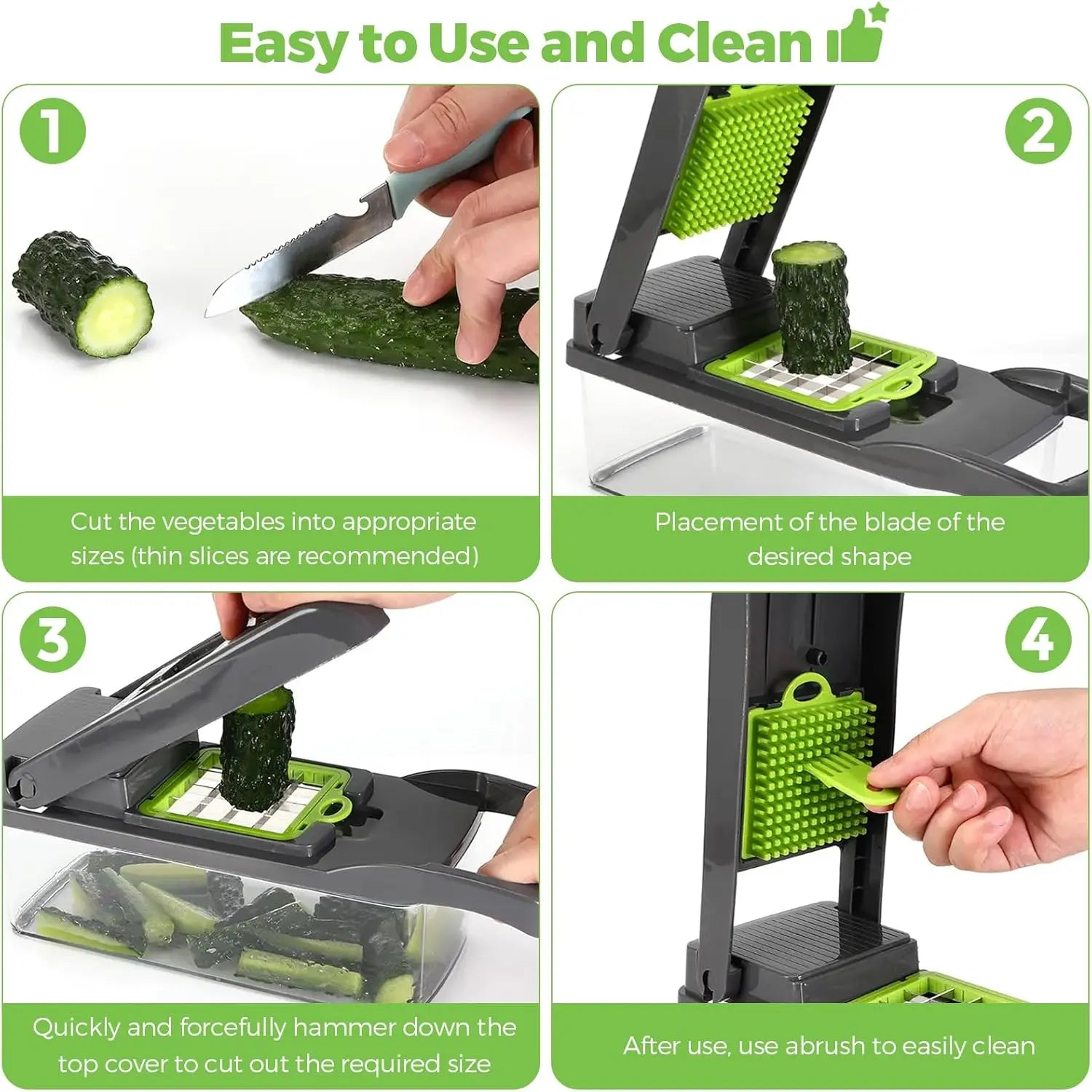 Factory Wholesale Kitchen Accessories 14 in 1 Food Cutter Veggie Onion Chopper Mandoline Slicer Multifunctional Vegetable Cutter