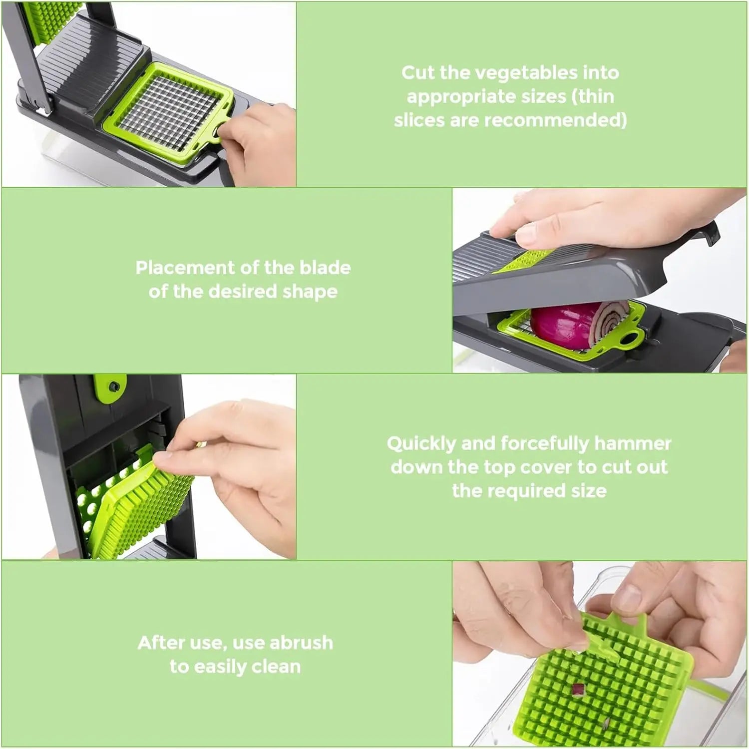 Factory Wholesale Kitchen Accessories 14 in 1 Food Cutter Veggie Onion Chopper Mandoline Slicer Multifunctional Vegetable Cutter