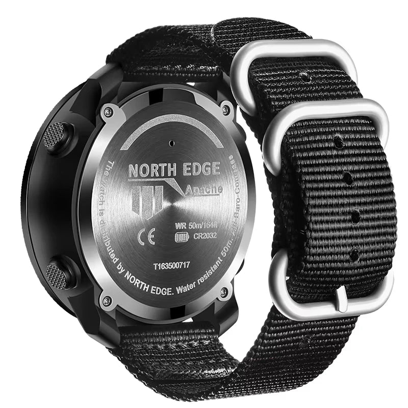 NORTH EDGE Apache Men Sports Smart Watch Compass Thermometer World Time Pedometer Altimeter BarometerSmartwatch Running APACHE
