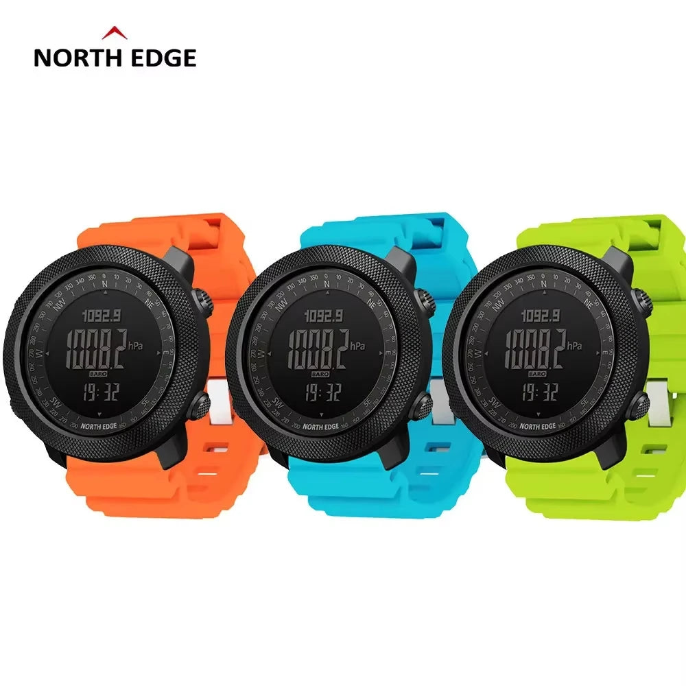 NORTH EDGE Apache Men Sports Smart Watch Compass Thermometer World Time Pedometer Altimeter BarometerSmartwatch Running APACHE