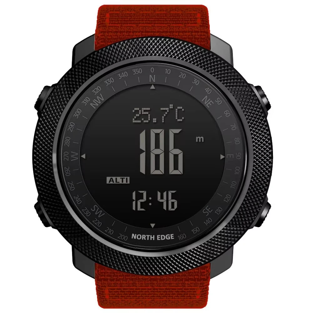 NORTH EDGE Apache Men Sports Smart Watch Compass Thermometer World Time Pedometer Altimeter BarometerSmartwatch Running APACHE
