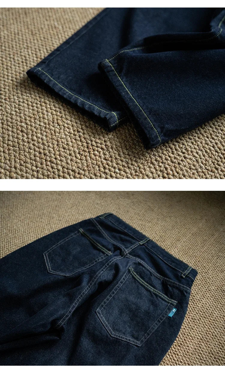 New Special Anti Fading Process Washed Original Cow Curved Knife Jeans Loose Casual Men's and Women's Pants Trendy