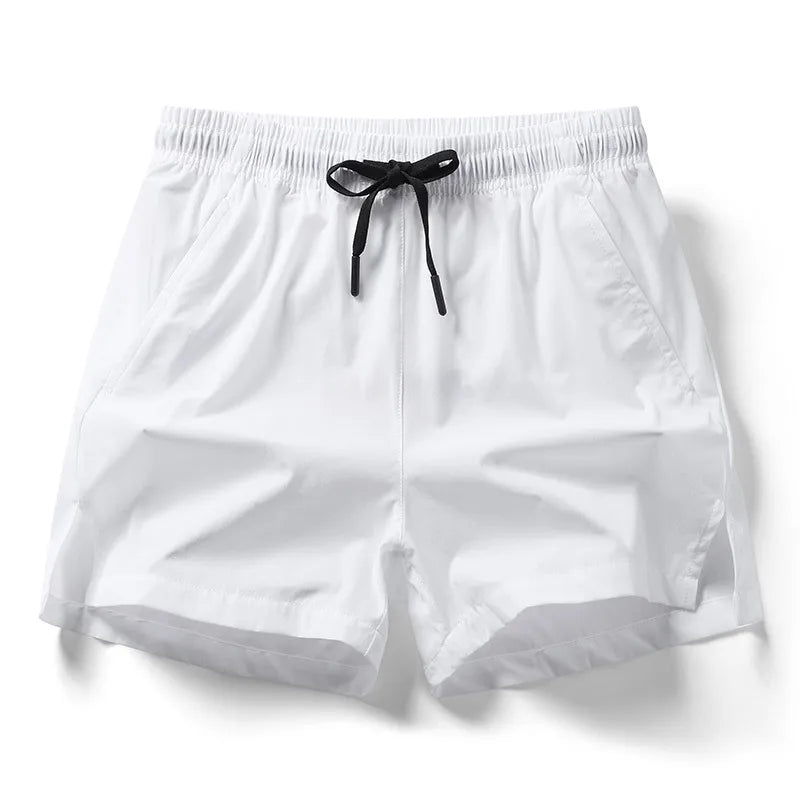 2026 new summer men's sports and casual shorts with pockets, basic pure color, lightweight, suitable for jogging and beach wear