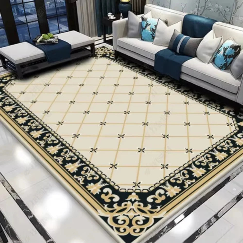 Nordic Light Luxury Carpet Living Room Sofa Bedroom Rugs Modern Office Simple Style Large Nonslip Washable Floor Mats Home Decor