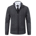 2023 autumn and winter new cashmere padded warm casual men's knitted sweater coat