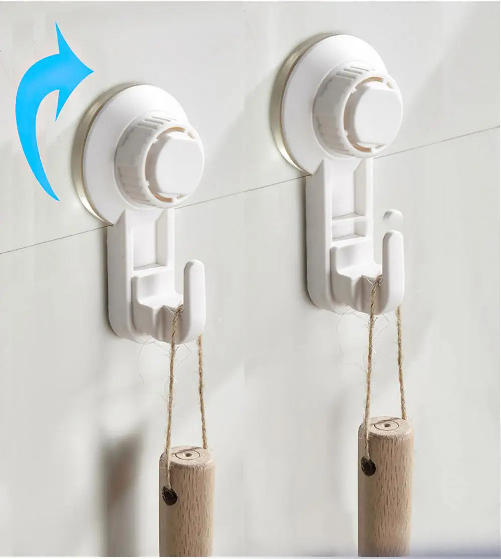 Free Punch Hook Suction Strong Suction Cup Hook Cup Clothes Hook Bathroom Kitchen Vacuum Hook Multi-Purpose Hooks
