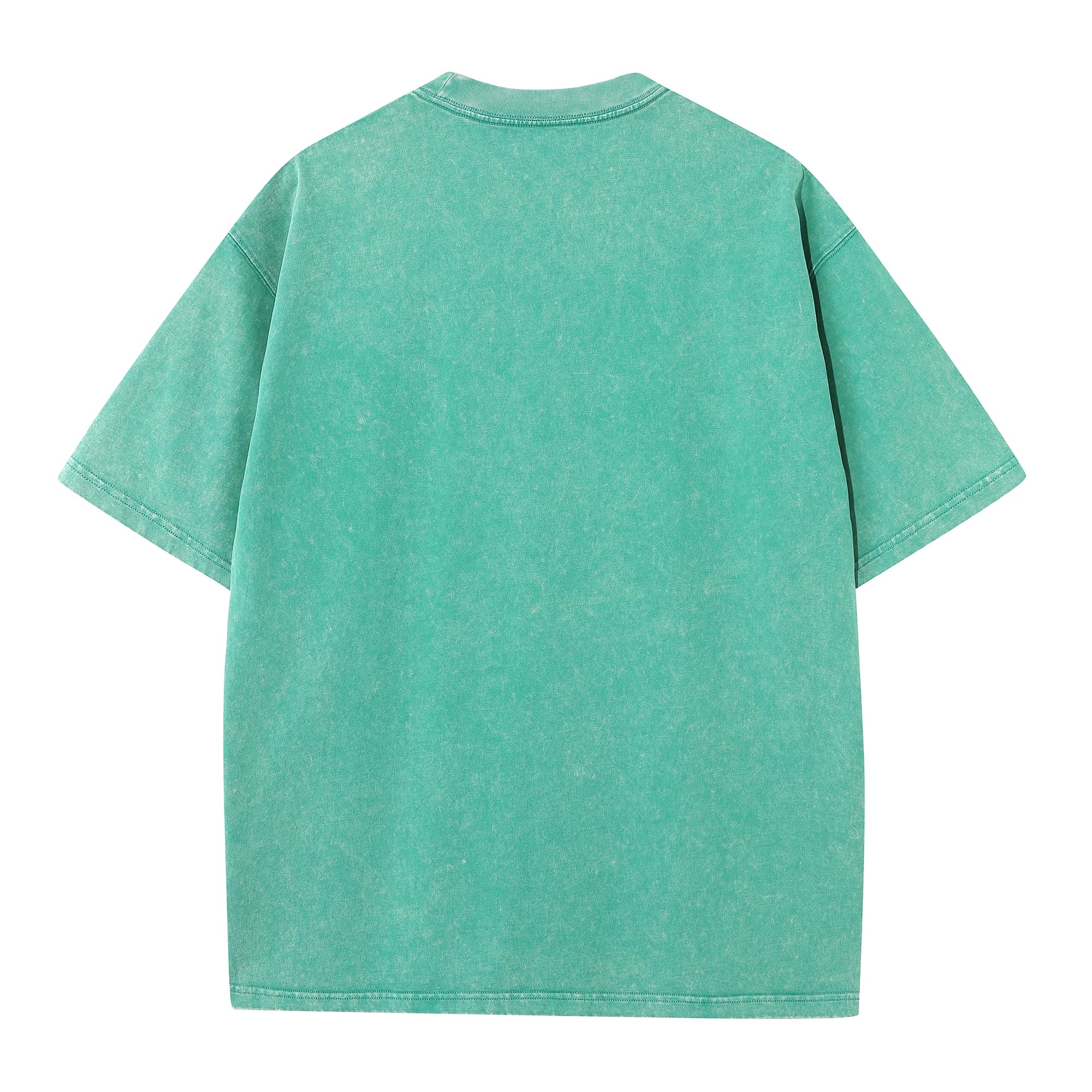 Men's summer pure cotton distressed retro drop shoulder T-shirt solid color loose casual breathable men's casual T-shirt tops