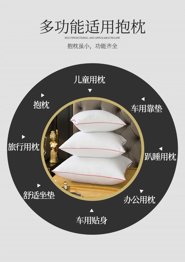 High Quality Soft Home White Cushion Core 40*40/45*45/50*50/55*55/60*60/65*65/70*70cm Pillow Interior Head Waist Pillows Inner