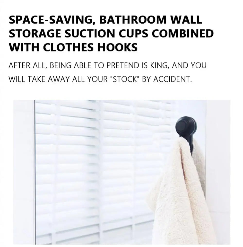 Free Punch Hook Suction Strong Suction Cup Hook Cup Clothes Hook Bathroom Kitchen Vacuum Hook Multi-Purpose Hooks