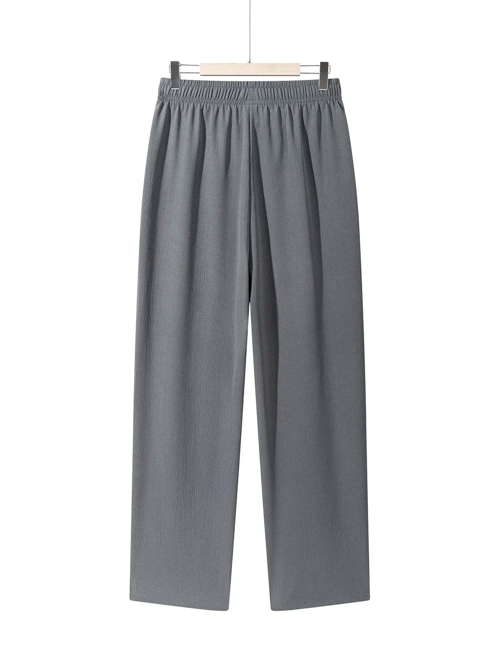 Men's Casual Straight Trousers Summer Autumn Breathable Solid Color Long Pants Drawstring Fitness Sweatpants Men Streetwear