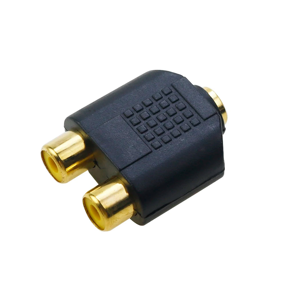 2PCS Dual RCA Male/Female to RCA 3.5mm 6.35mm 6.5mm 1/8" 1/4" mono stereo adapter Connector