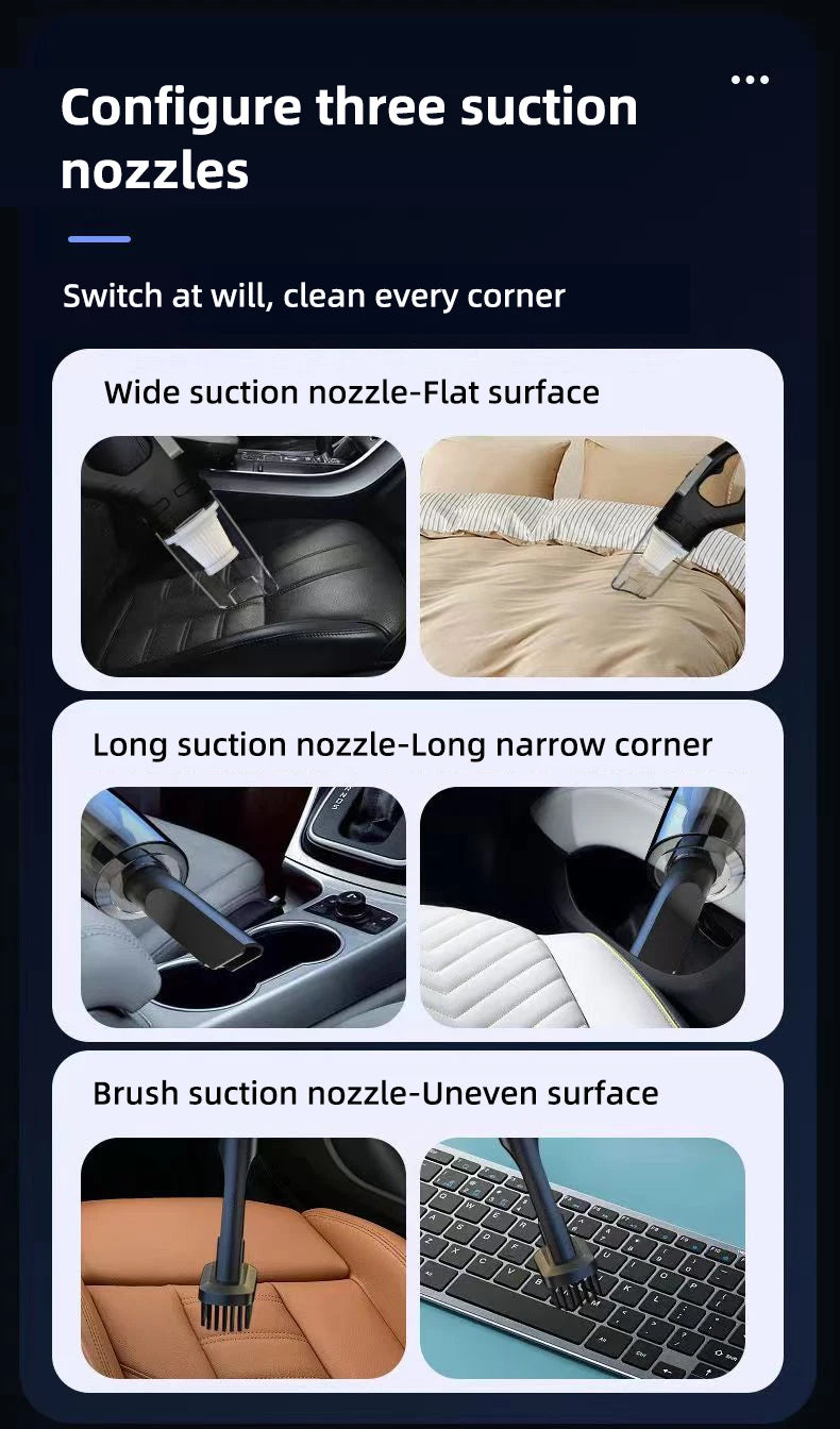 Wireless vacuum cleaner car mounted multifunctional handheld vacuum cleaner strong suction rechargeable car home dual-use