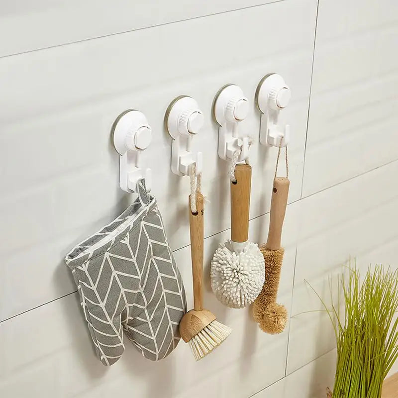 Free Punch Hook Suction Strong Suction Cup Hook Cup Clothes Hook Bathroom Kitchen Vacuum Hook Multi-Purpose Hooks