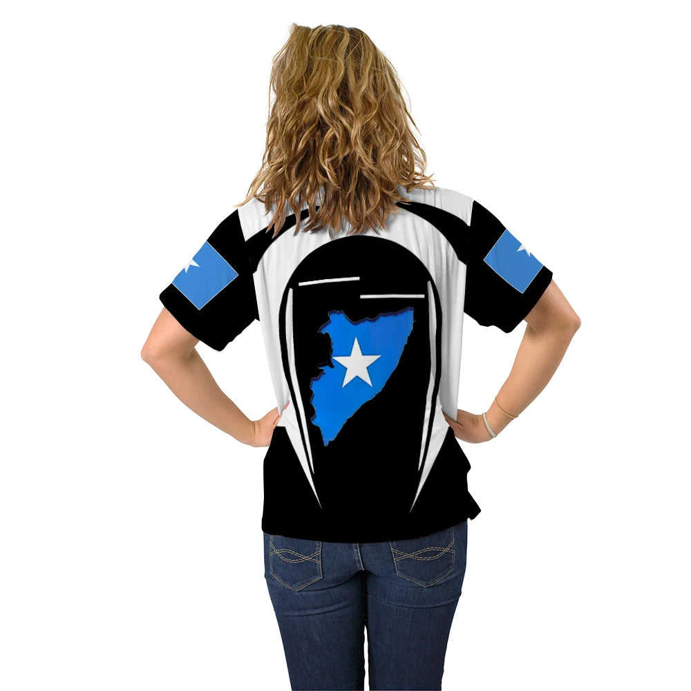 Somali Flag Graphic T Shirts Summer Soccer Sport Unisex Short S Sleeved T-shirt Casual Somalis Badge Baati Mens Designer Clothes