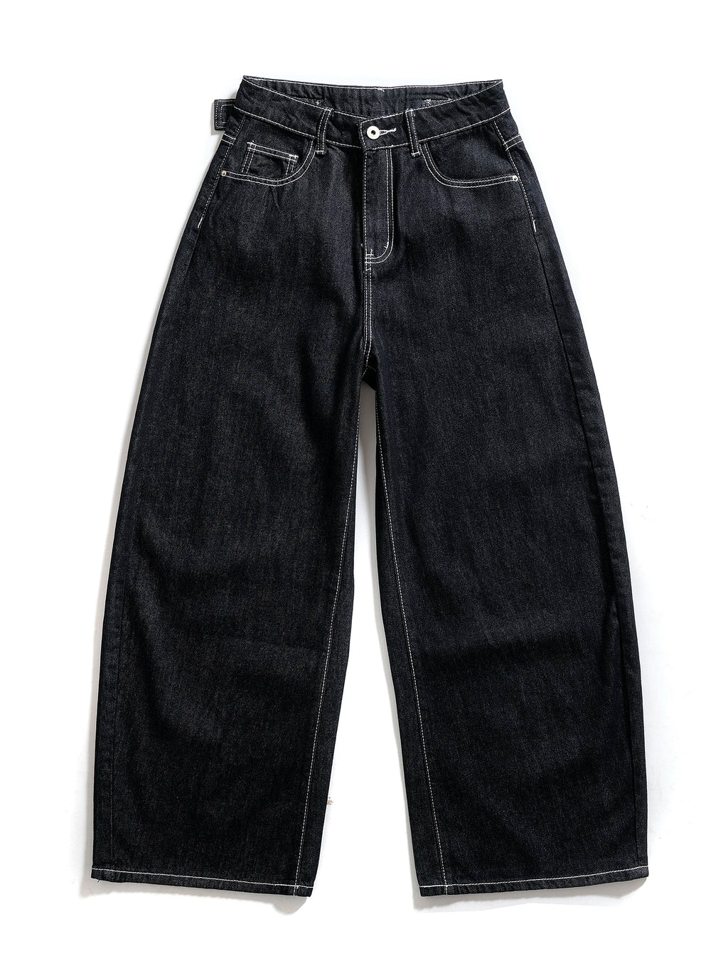 American Retro Wide Leg Pants Loose Fit Original Color Denim Loose Trousers High Street Drapey Silhouette Straight Jeans