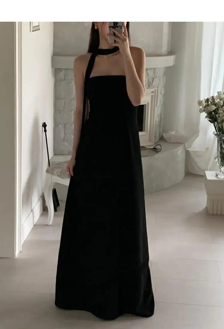 Classic Black Evening Dresses Sexy Strapless Wedding Dresses Elegant Floor-length A-line Simple Bridal Dress Customized