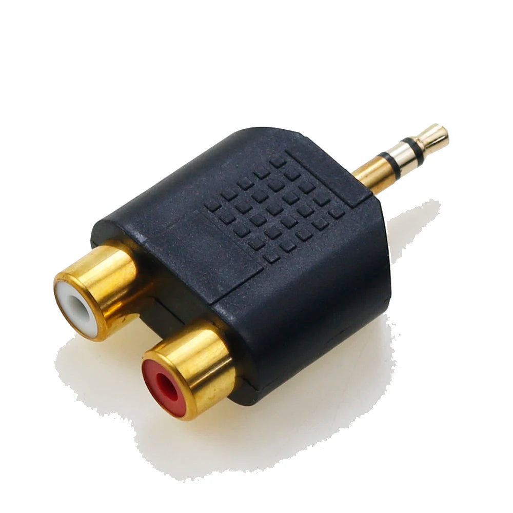 2PCS Dual RCA Male/Female to RCA 3.5mm 6.35mm 6.5mm 1/8" 1/4" mono stereo adapter Connector