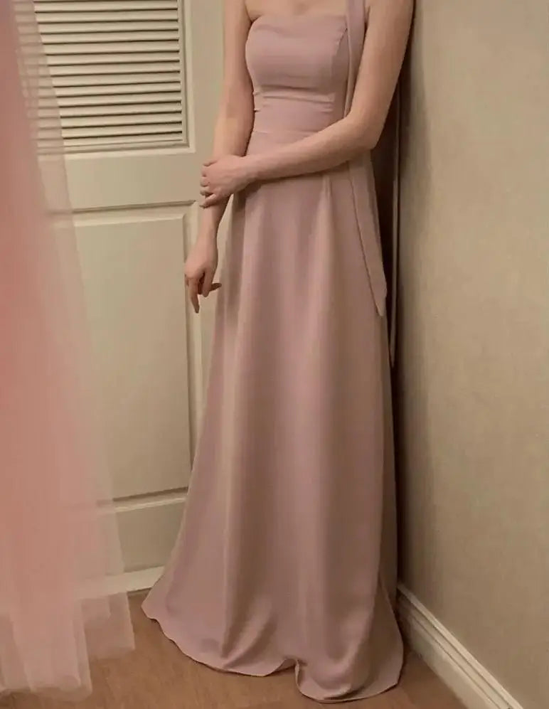 Classic Black Evening Dresses Sexy Strapless Wedding Dresses Elegant Floor-length A-line Simple Bridal Dress Customized