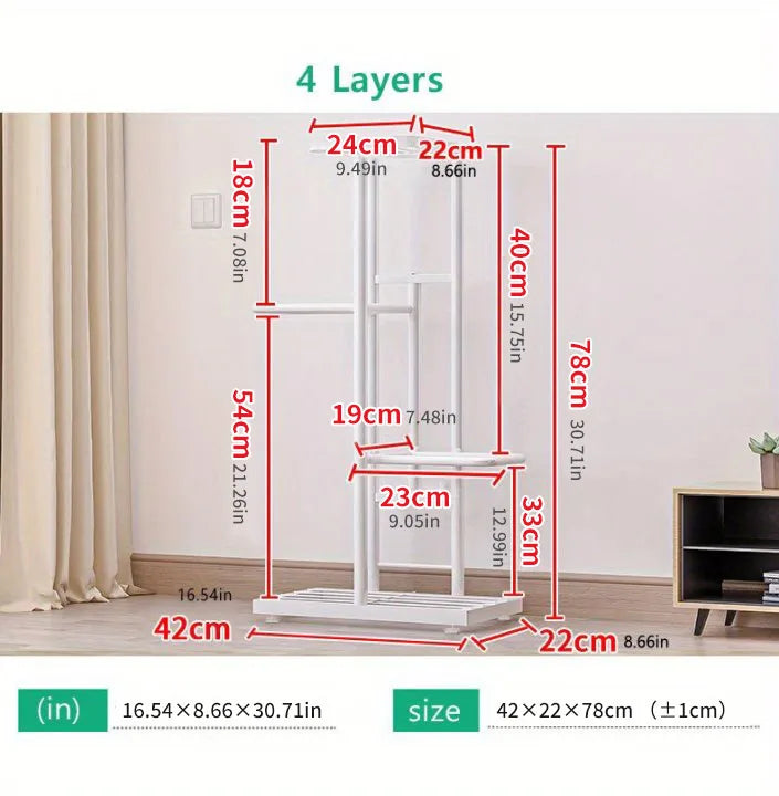 Cordlal Shining Stand For Flowers Iron 6/7/8Layers Plant Holder Storage Shelf Pot Rack Organizer Home Garden Decoration