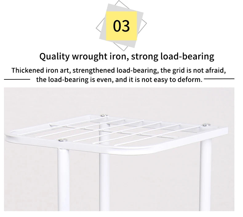 Cordlal Shining Stand For Flowers Iron 6/7/8Layers Plant Holder Storage Shelf Pot Rack Organizer Home Garden Decoration