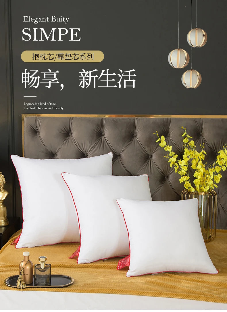 High Quality Soft Home White Cushion Core 40*40/45*45/50*50/55*55/60*60/65*65/70*70cm Pillow Interior Head Waist Pillows Inner