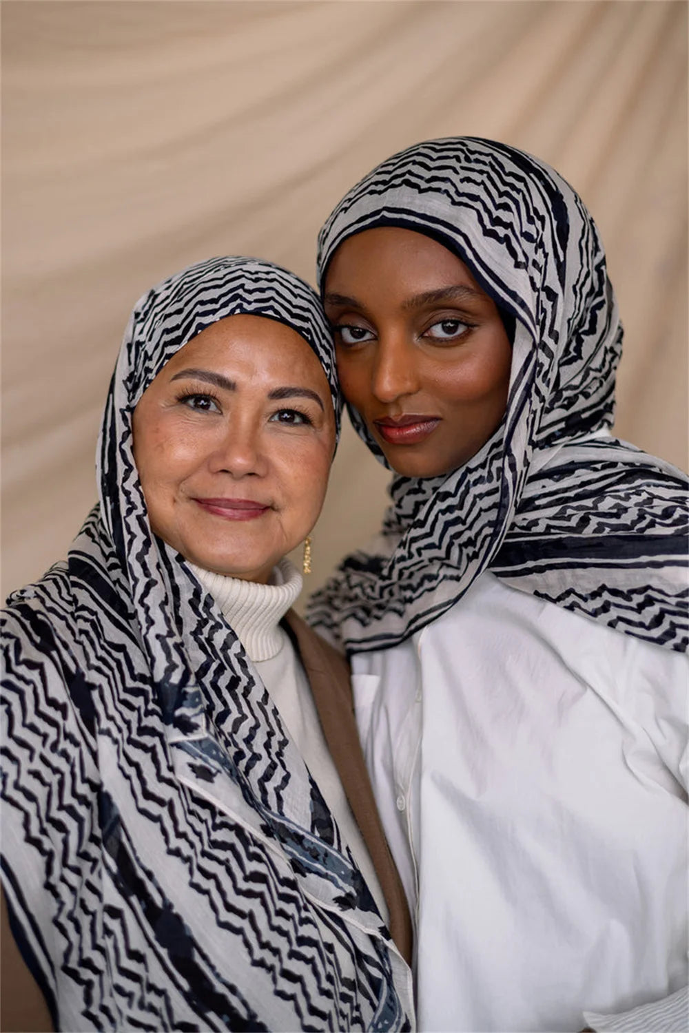 New Design Striped Keffiyeh Hijab Wave Printed Chiffon Scarf Women Islamic Muslim Scarves Shawl Echarpe Foulard Dubai Hijabs