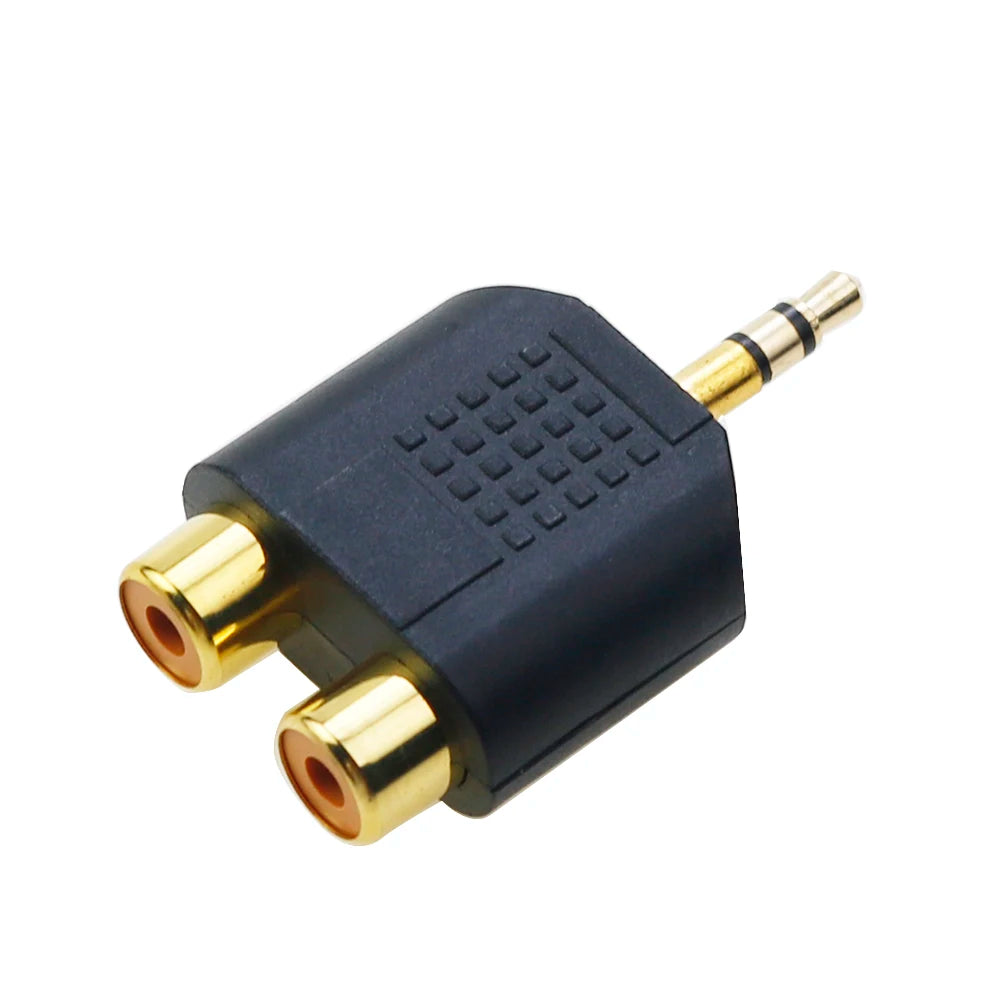 2PCS Dual RCA Male/Female to RCA 3.5mm 6.35mm 6.5mm 1/8" 1/4" mono stereo adapter Connector