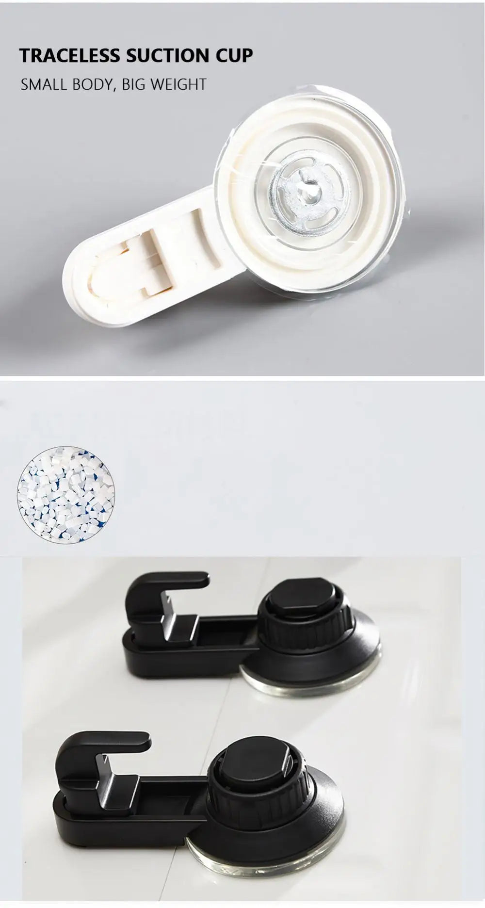 Free Punch Hook Suction Strong Suction Cup Hook Cup Clothes Hook Bathroom Kitchen Vacuum Hook Multi-Purpose Hooks