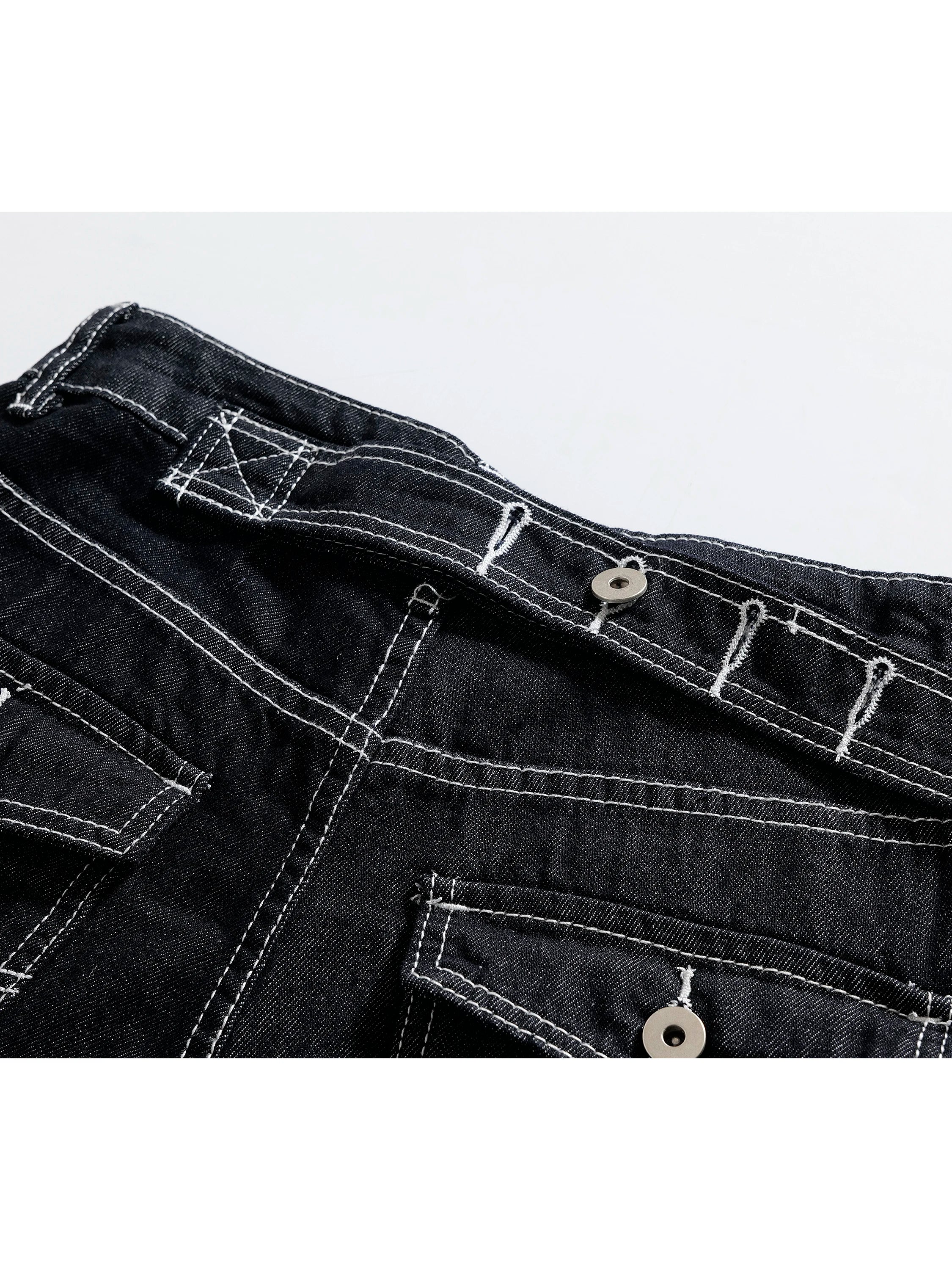 American Retro Wide Leg Pants Loose Fit Original Color Denim Loose Trousers High Street Drapey Silhouette Straight Jeans