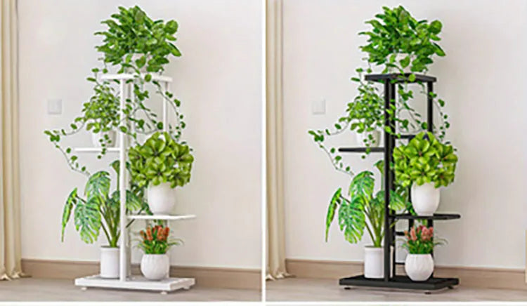 Cordlal Shining Stand For Flowers Iron 6/7/8Layers Plant Holder Storage Shelf Pot Rack Organizer Home Garden Decoration