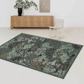 Washable Area Rug for Living Room, Botanical Non Slip Stain Resistance Woodland Area Rug for Farmhouse, Bedroom, Dining Room