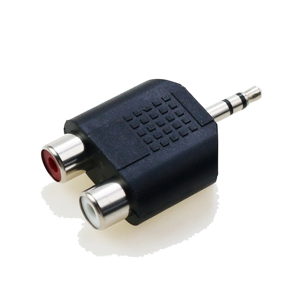 2PCS Dual RCA Male/Female to RCA 3.5mm 6.35mm 6.5mm 1/8" 1/4" mono stereo adapter Connector