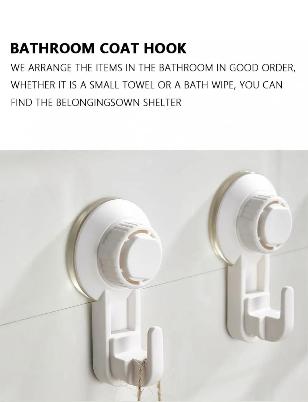 Free Punch Hook Suction Strong Suction Cup Hook Cup Clothes Hook Bathroom Kitchen Vacuum Hook Multi-Purpose Hooks