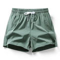2026 new summer men's sports and casual shorts with pockets, basic pure color, lightweight, suitable for jogging and beach wear