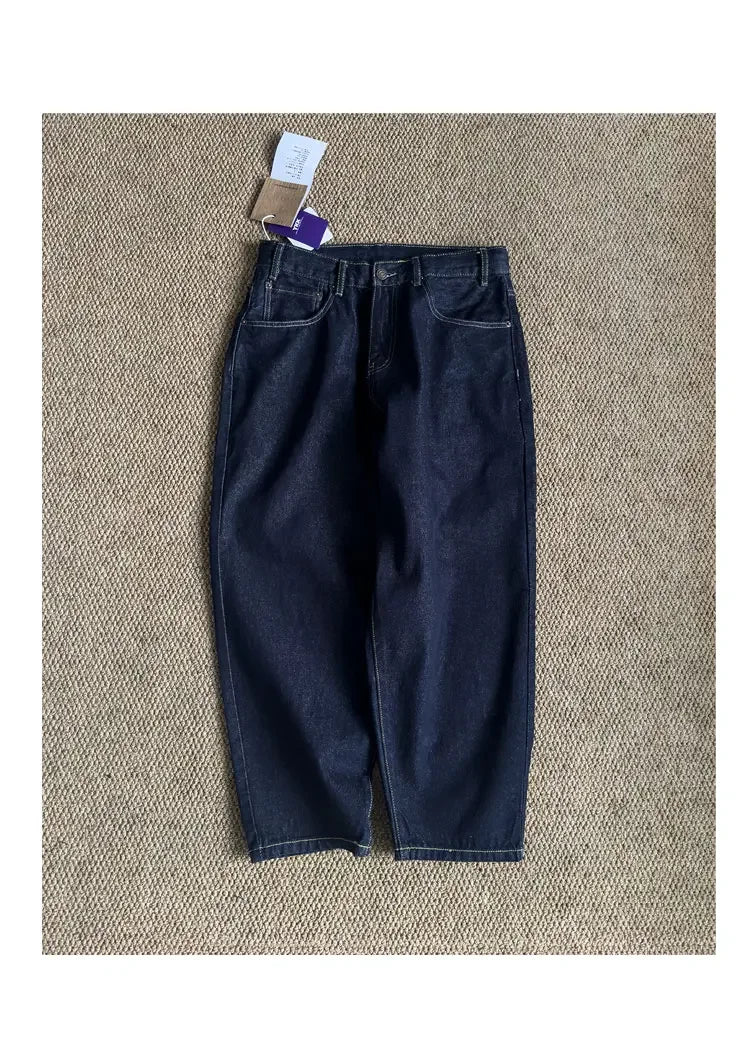 New Special Anti Fading Process Washed Original Cow Curved Knife Jeans Loose Casual Men's and Women's Pants Trendy