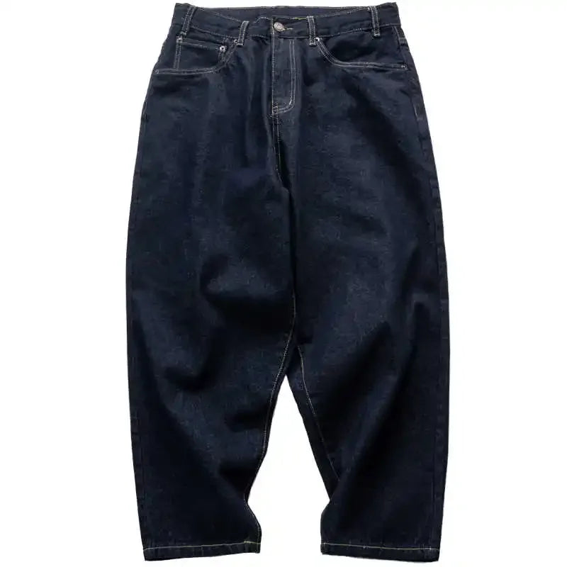 New Special Anti Fading Process Washed Original Cow Curved Knife Jeans Loose Casual Men's and Women's Pants Trendy