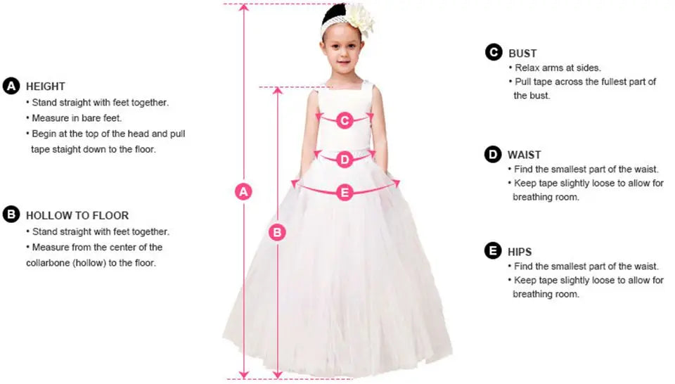 Kids Princess Flower Girl Dress