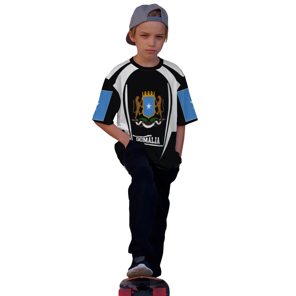 Somali Flag Graphic T Shirts Summer Soccer Sport Unisex Short S Sleeved T-shirt Casual Somalis Badge Baati Mens Designer Clothes