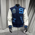 American retro high street baseball jacket embroidered jacket for both men and women, vibe style slim Uniform  coat