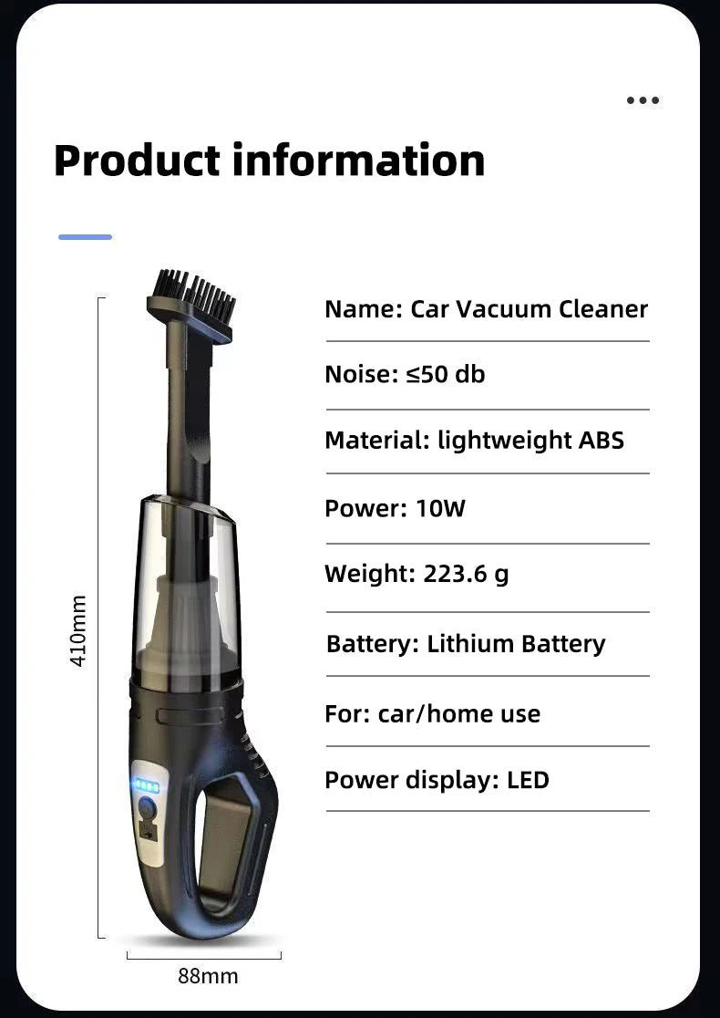 Wireless vacuum cleaner car mounted multifunctional handheld vacuum cleaner strong suction rechargeable car home dual-use