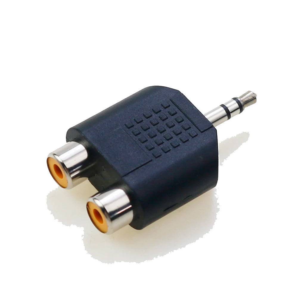 2PCS Dual RCA Male/Female to RCA 3.5mm 6.35mm 6.5mm 1/8" 1/4" mono stereo adapter Connector