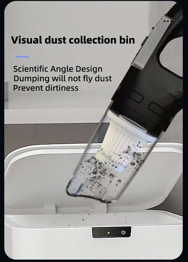 Wireless vacuum cleaner car mounted multifunctional handheld vacuum cleaner strong suction rechargeable car home dual-use
