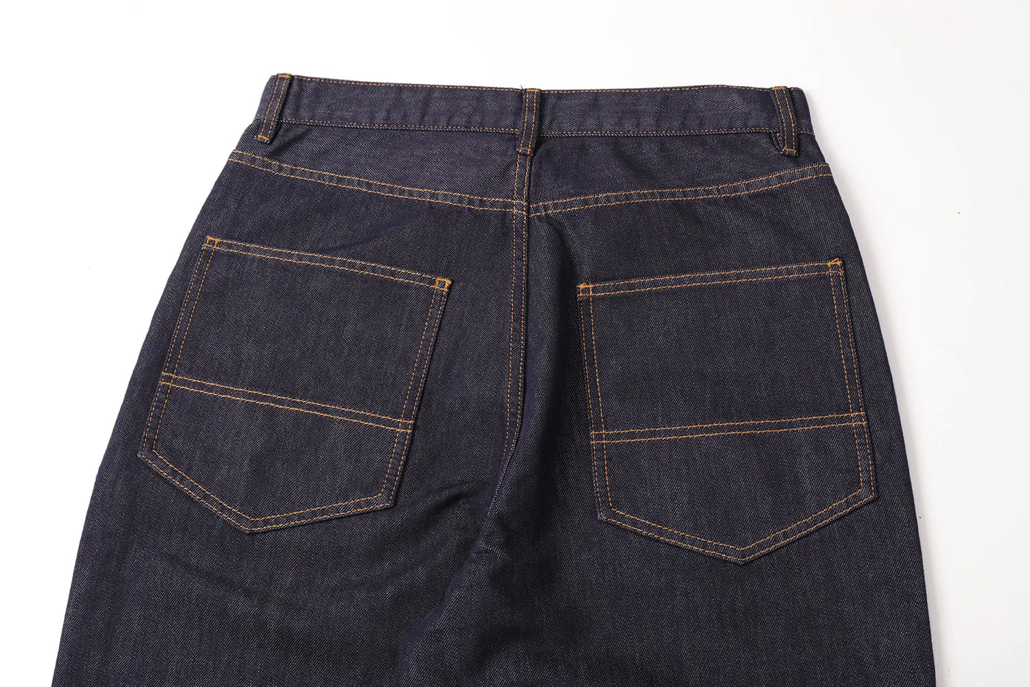 Men's Retro Lenzing Anti-fading A-line Straight Leg Casual Original Color Jeans Long Pants mid Waist Zipper Opening Loose Fit