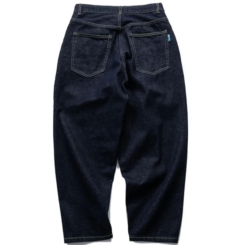 New Special Anti Fading Process Washed Original Cow Curved Knife Jeans Loose Casual Men's and Women's Pants Trendy