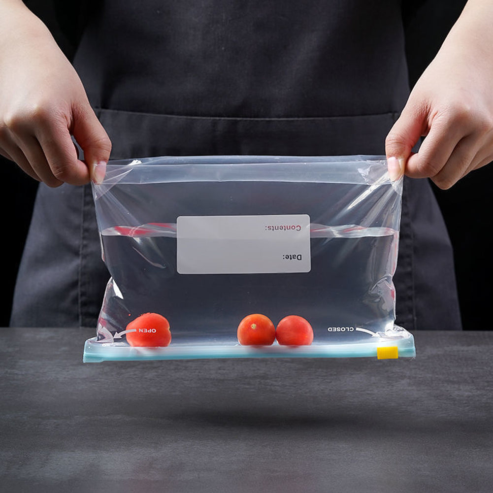10Pcs Reusable Zipper Bag Stand Up Zip Shut Plastic Freezer Bag Fruit Vegetable Ziplock Kitchen Food Storage Organizer Pouch