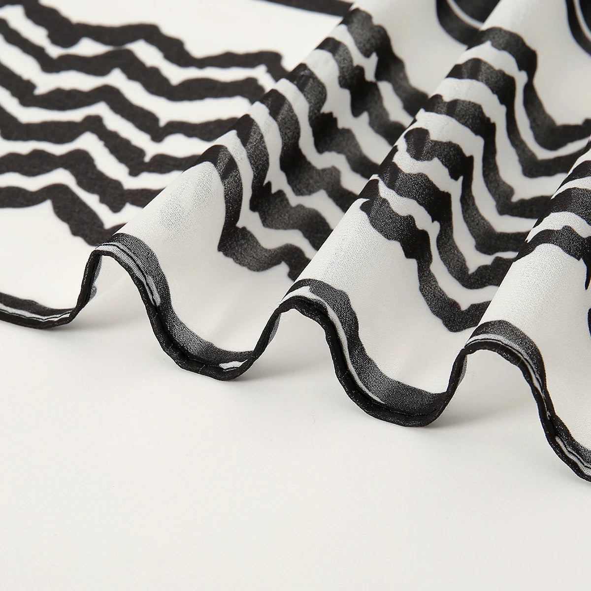 New Design Striped Keffiyeh Hijab Wave Printed Chiffon Scarf Women Islamic Muslim Scarves Shawl Echarpe Foulard Dubai Hijabs